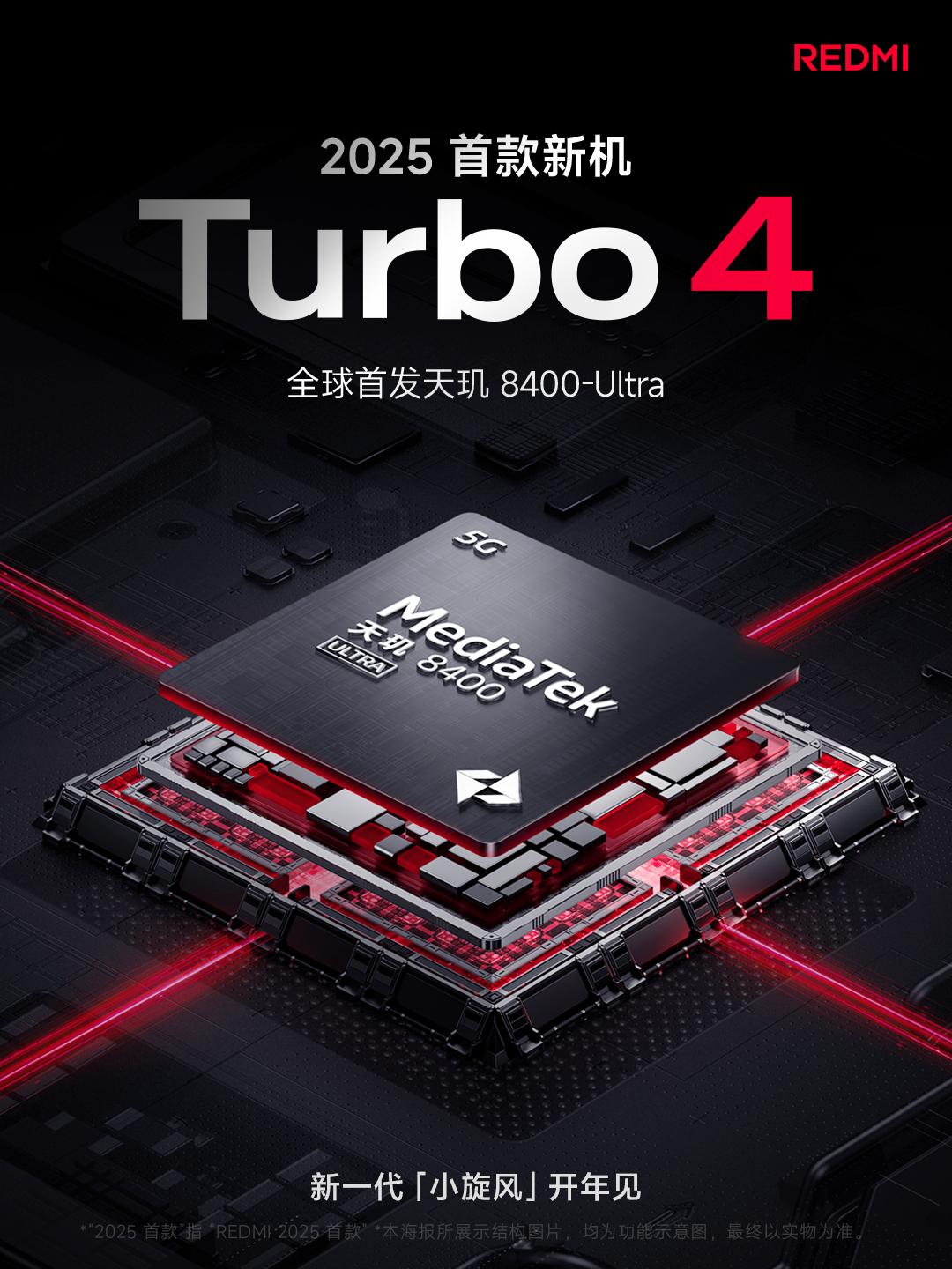 REDMI Turbo4将会首发天玑8400-Ultra处理器！