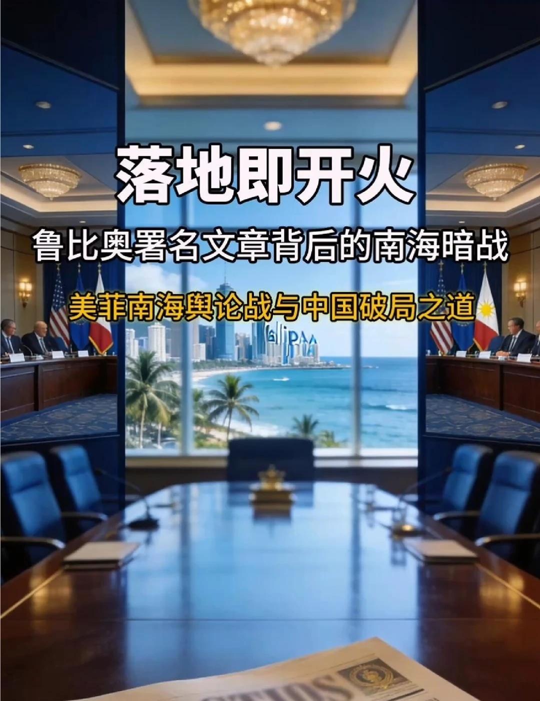 美菲南海舆论战与中国破局之道
鲁比奥专机还没落地，署名文章先上了版面——"航行自