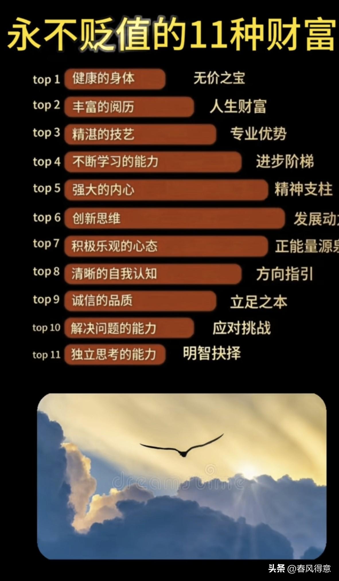 身体可以疲惫，
灵魂不能低头。
 精神有高度，
人生才有宽度。
 养一身正气，