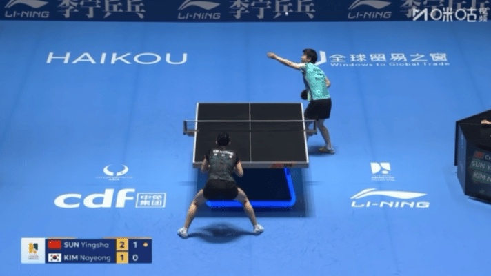 孙颖莎vs金娜英啊啊啊啊跪下了太快了🧎🏻♀️ 