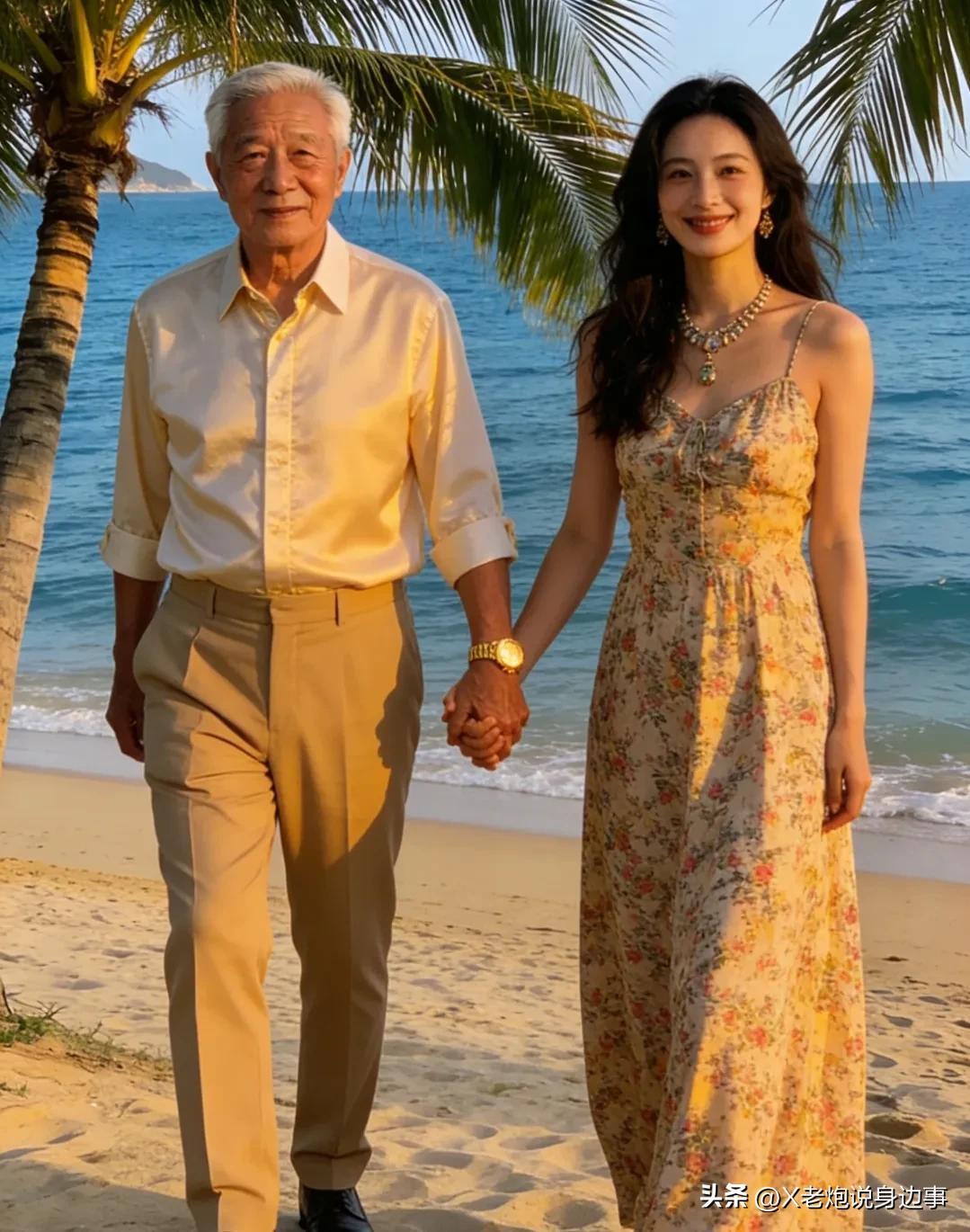 60岁大叔靠炒股逆袭，事业爱情双丰收，娶回30岁娇妻三亚度假
 
年近60，不靠