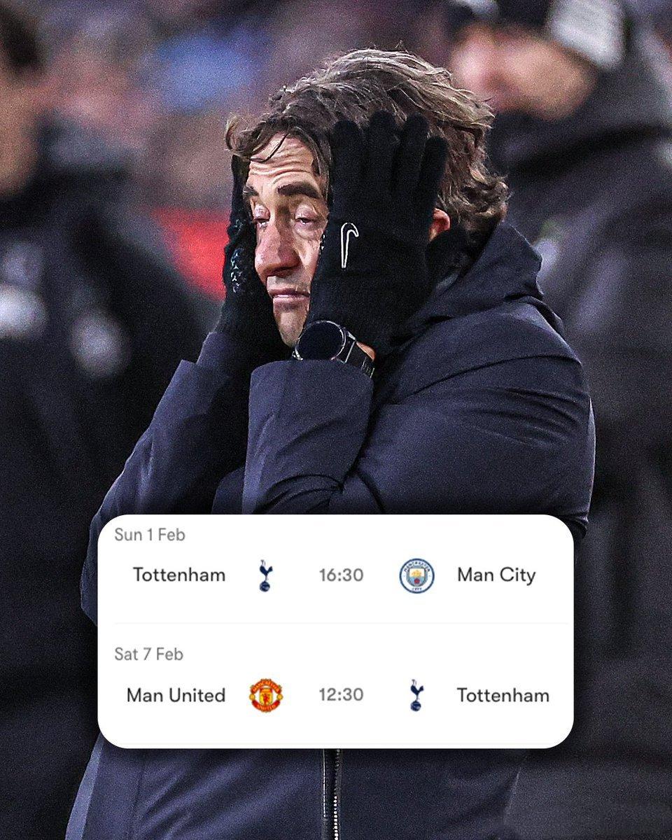 【没有人，热刺拿什么赢曼城？】弗兰克承认现在的热刺，比一月初的热刺更弱了，因为球