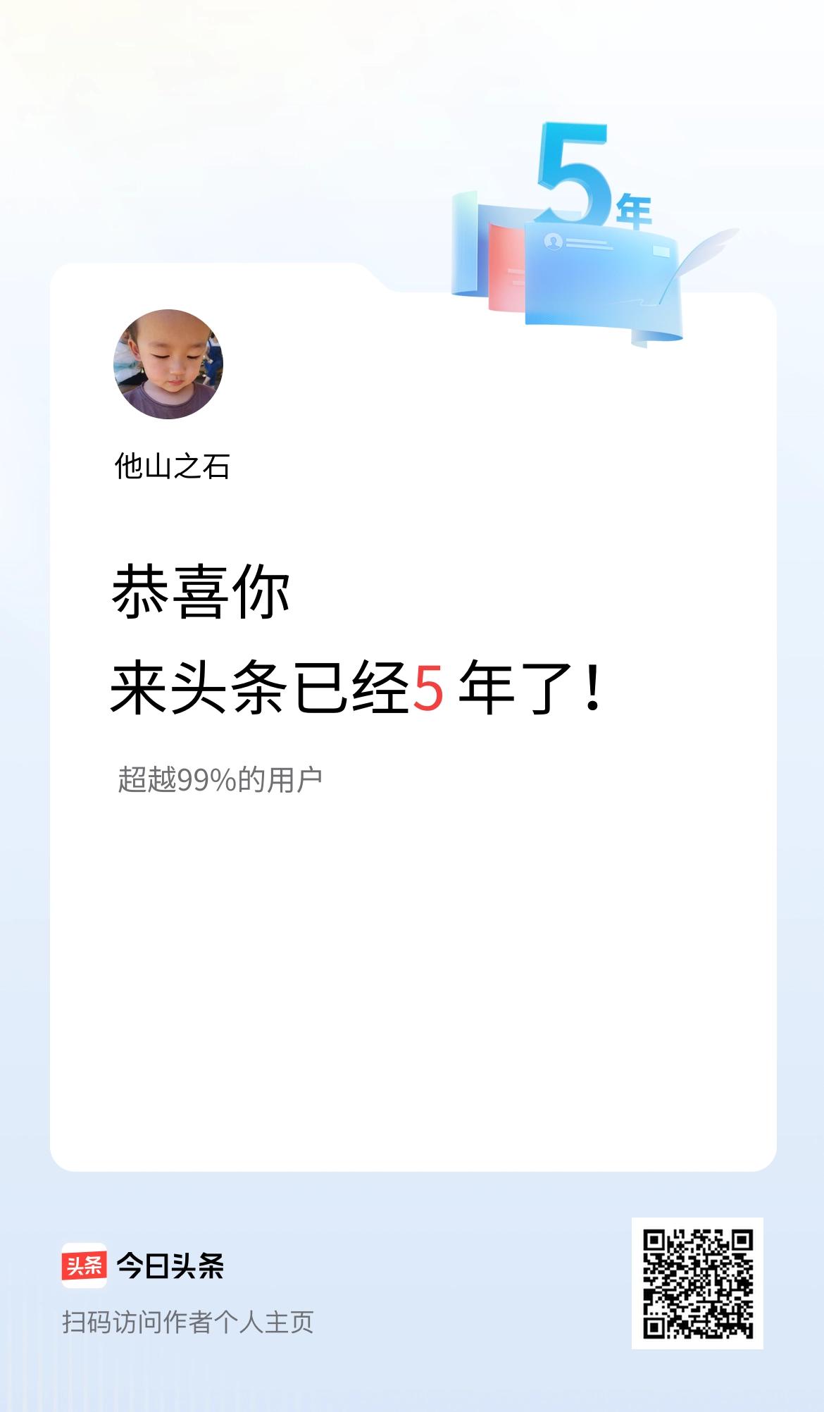 来头条已经5年了！