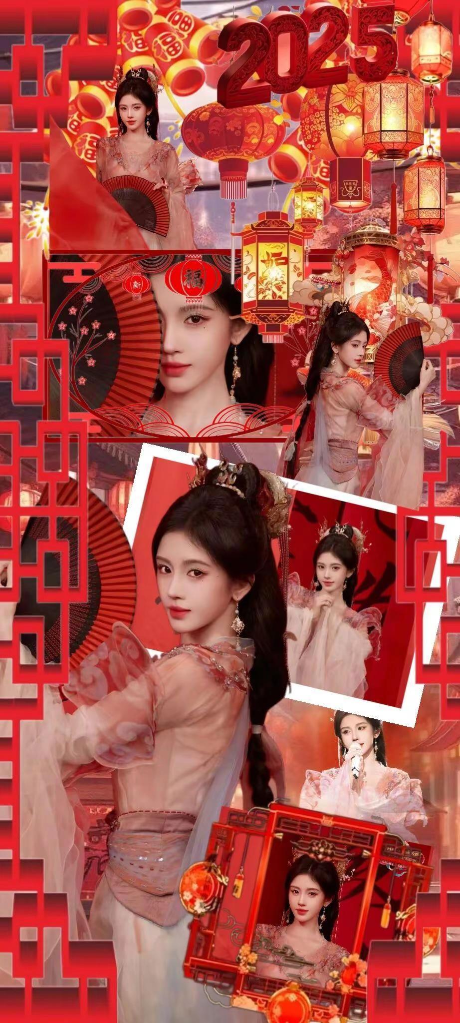 『鞠婧祎.新年壁纸』新年快乐新年  把年味穿在身上 新年壁纸  江苏卫视