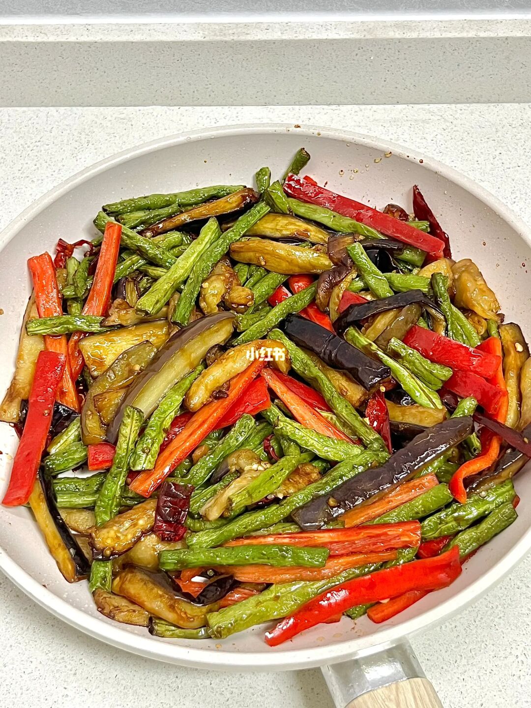 茄子豆角也太下饭了！🔥裹满酱汁！🔥