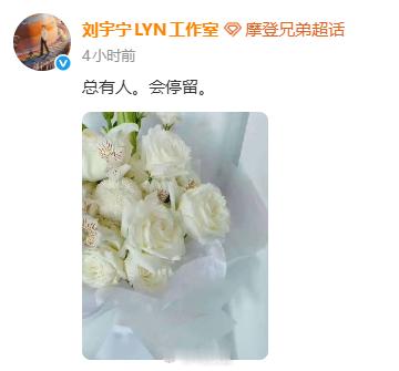 【刘宇宁连续8年发白玫瑰悼念粉丝】“总有人。会停留。”又是一年7月29日，的那一