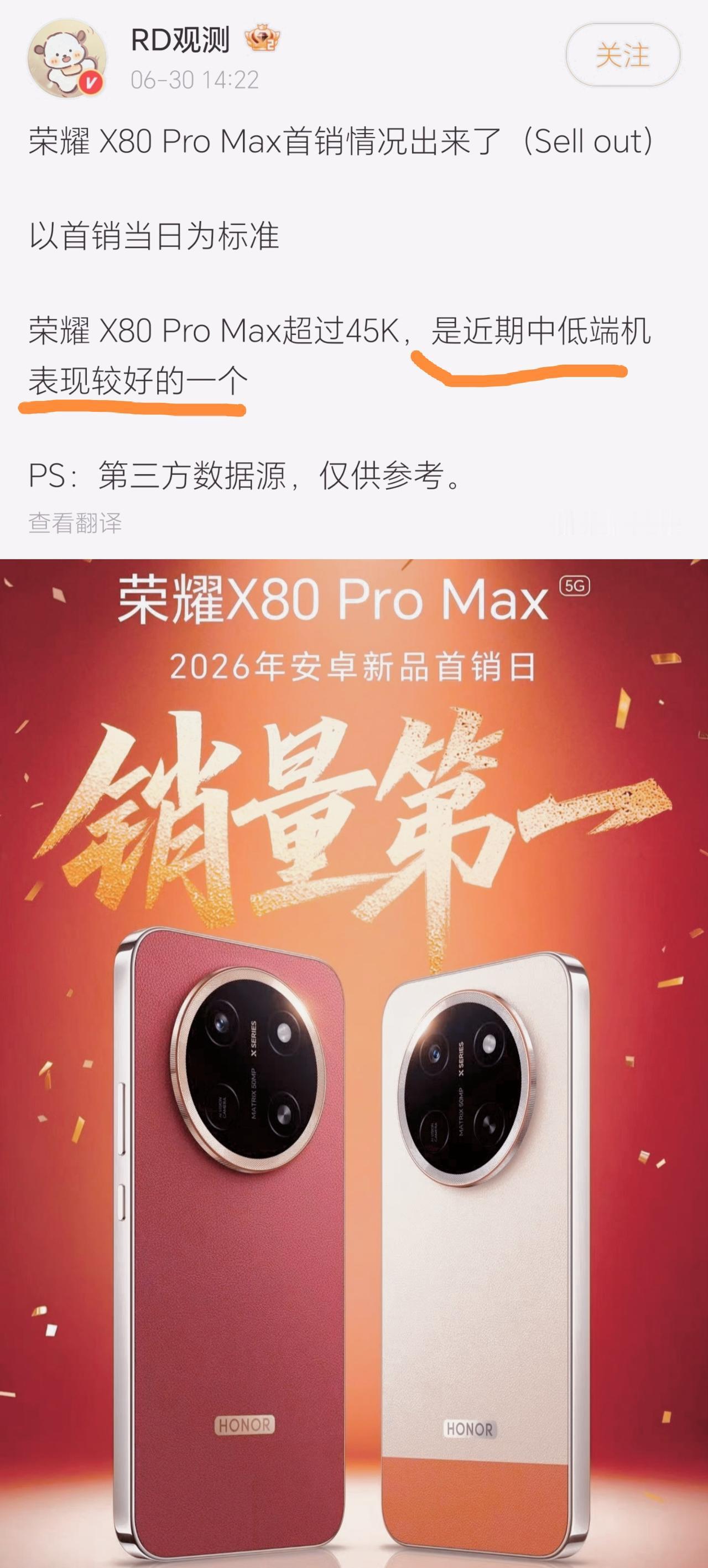 潮水褪去，才知道谁在裸泳[灵光一闪]荣耀X系列依旧是荣耀手机销量的定海神针，这次