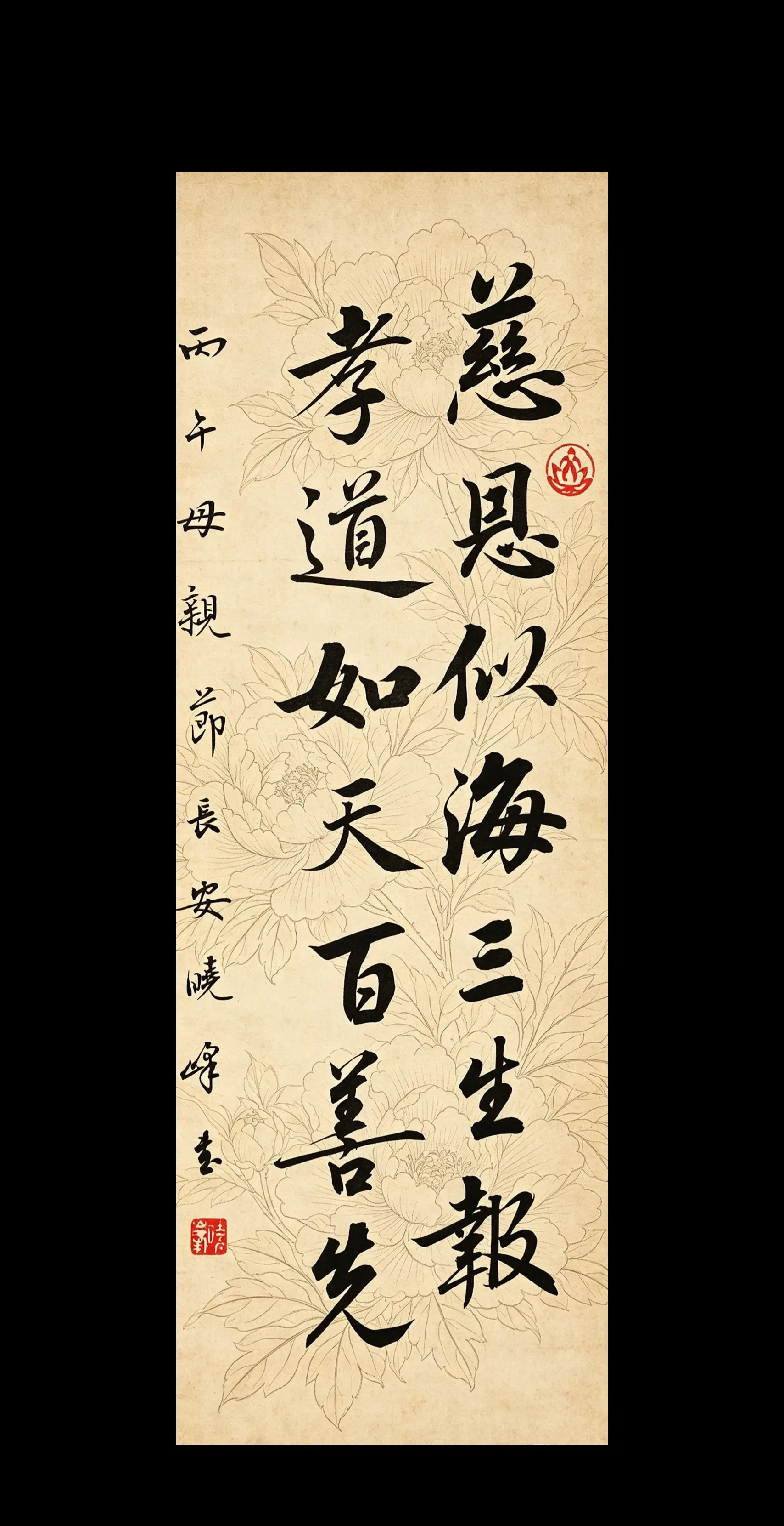 母亲节 百善孝为先 中华传统文化 书法
