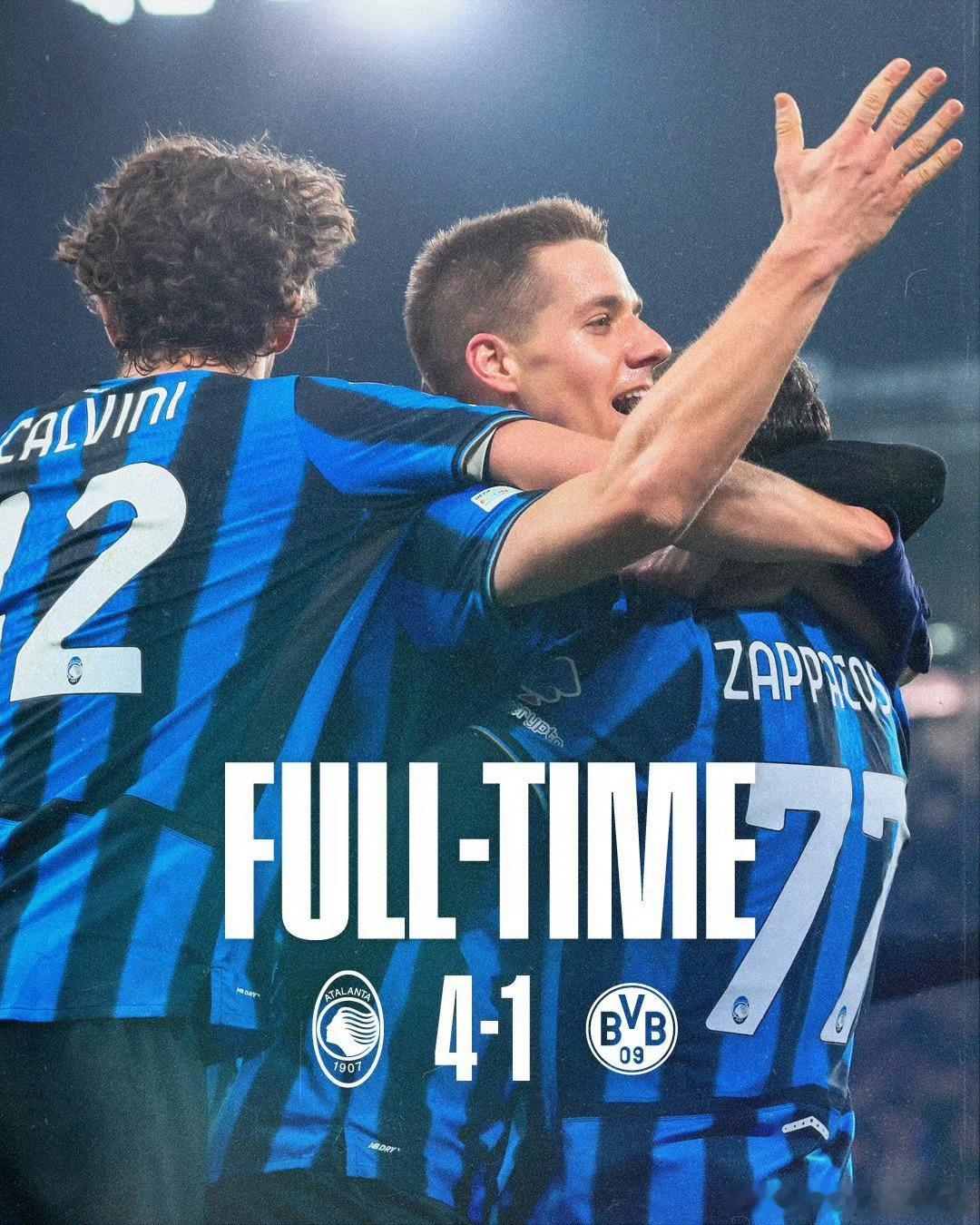 作业答对了！亚特兰大不负众望，直接取胜多特蒙德，拿下欧冠16强资格！今天我们的小