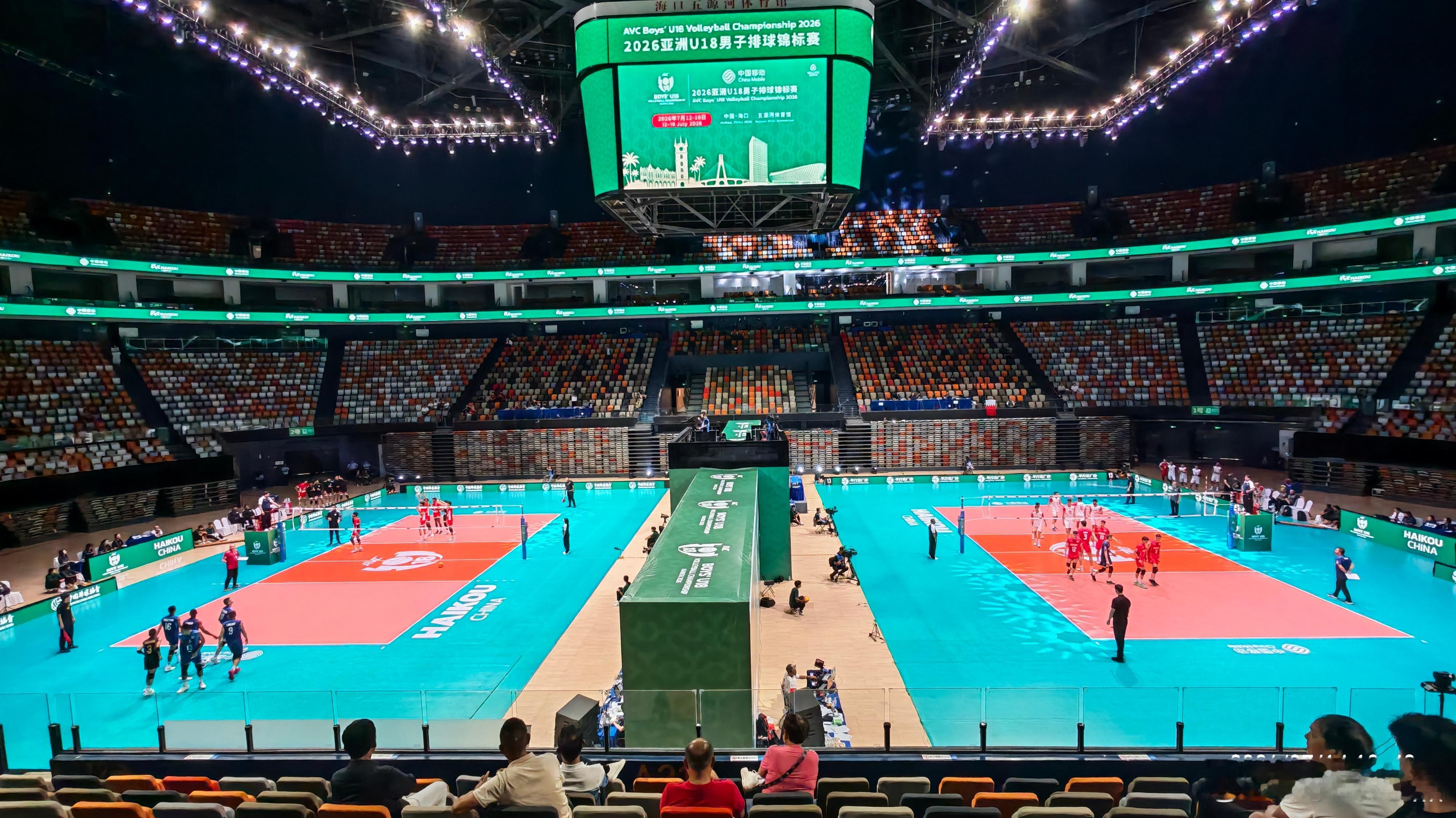 中国u18男排海口开赛今天上午10点海口五源河体育馆观赛体验分享✨一个场馆能连续