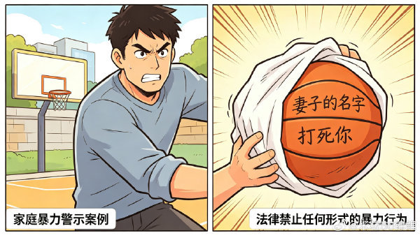 男子把妻子名字写在篮球上边骂边打 《阿Q正传》中的赵太爷看来还是不会用法律保护自
