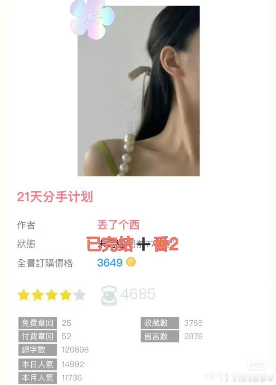 小说txt分享[超话]热门小说推荐我的书适圈 【7.28推文】📚《21天分手计
