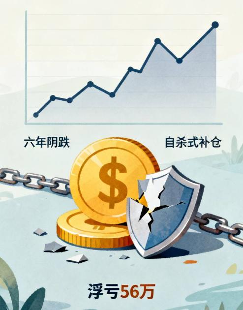 105元买入，22.2卖出，整整亏了56万。

一股民在105元满仓买入一只股票