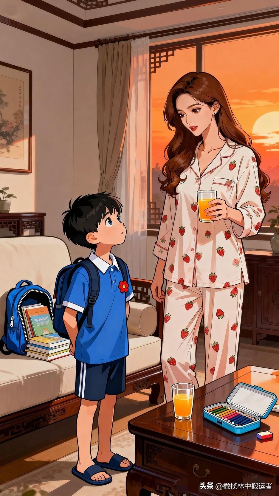 趣味漫画：儿子放学回家说同桌有新文具盒，我：咱也买一个，儿子：不用，我把他文具盒