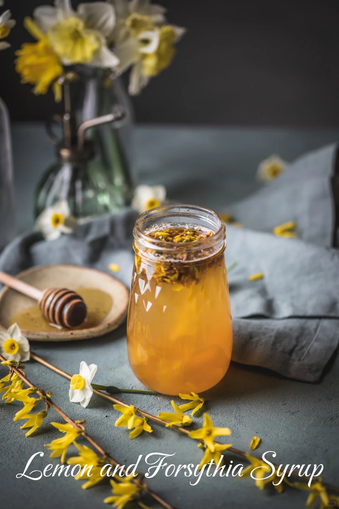 柠檬连翘糖浆 ｜Lemon Forsythia Syrup 🍋