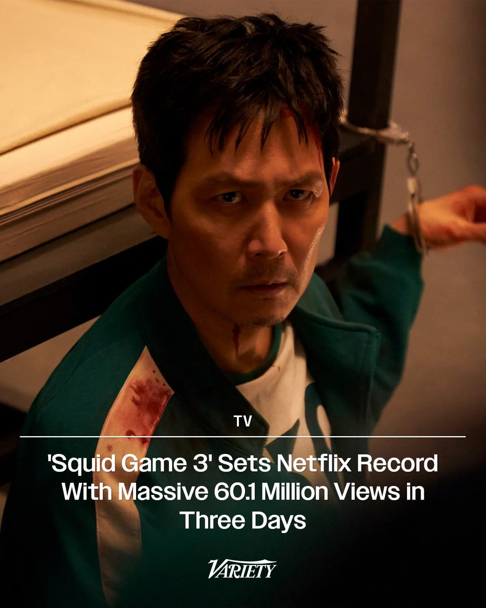 虽然评价很一般，但《鱿鱼游戏》第三季（最终季）首播三天仍然创下Netflix新纪