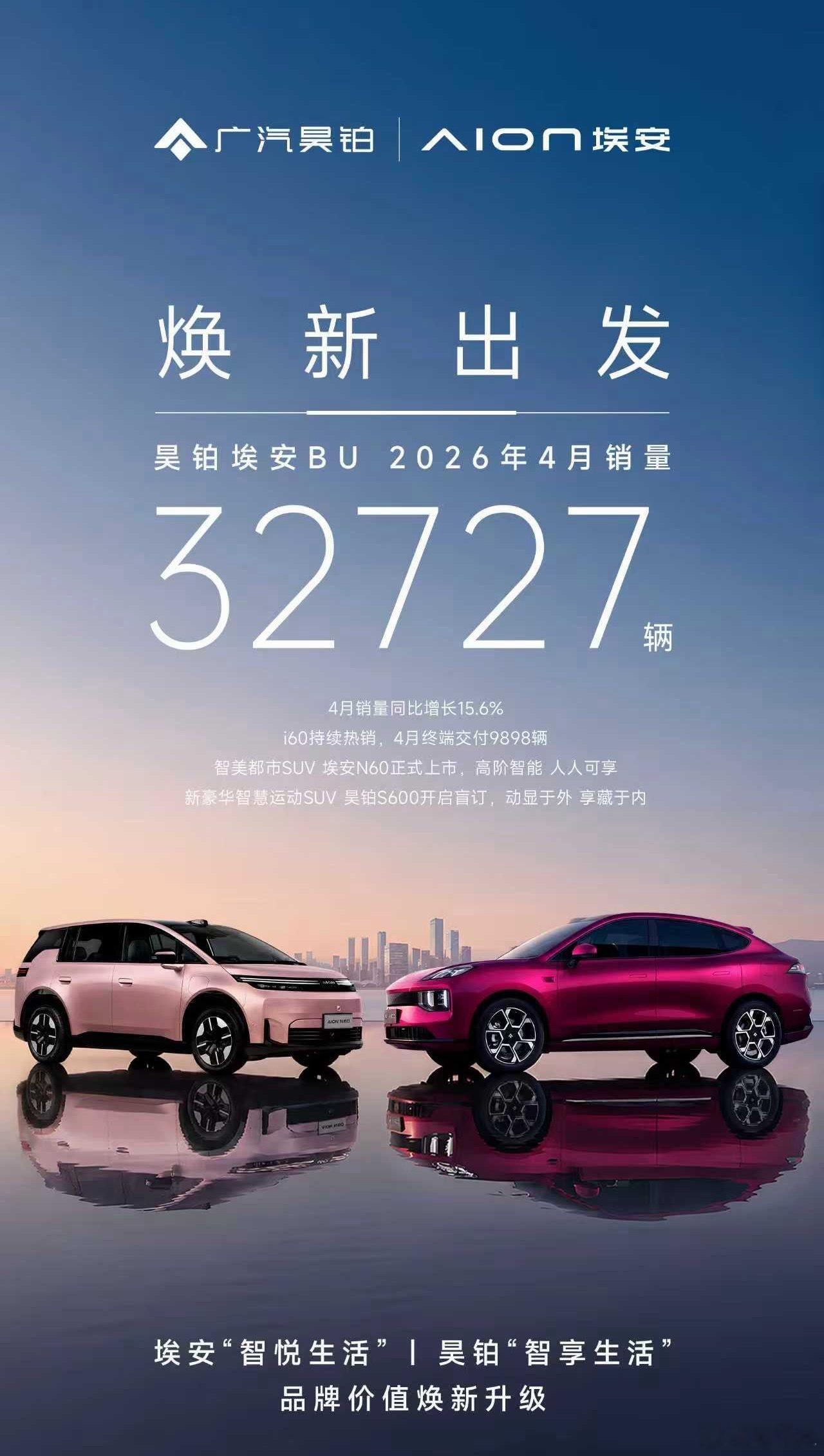 昊铂埃安双品牌焕新出发！新车接力上市!N60高阶智能人人可享！昊铂S600盲订开