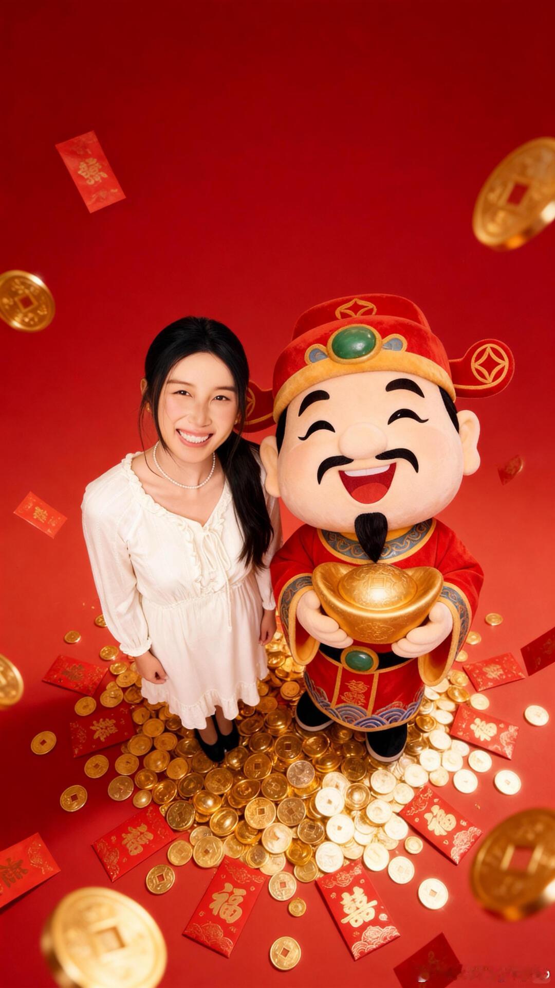 钱天一：2026准时上线～新年快乐🥳新年照生成成功✌️ 