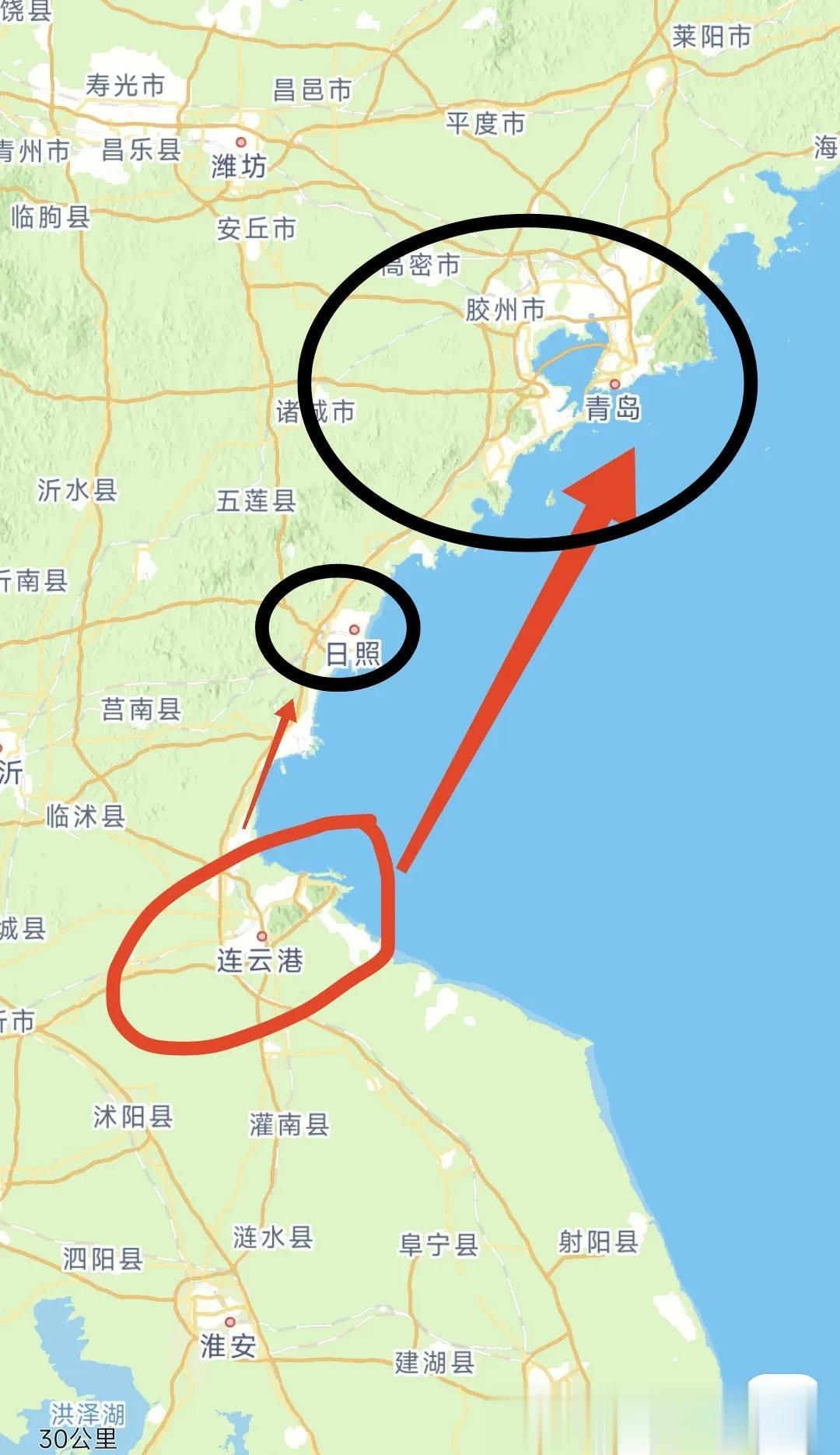 连云港最大的悲哀就是挨着日照和青岛
有港无货，山东有港口，自然不会选择连云港。苏