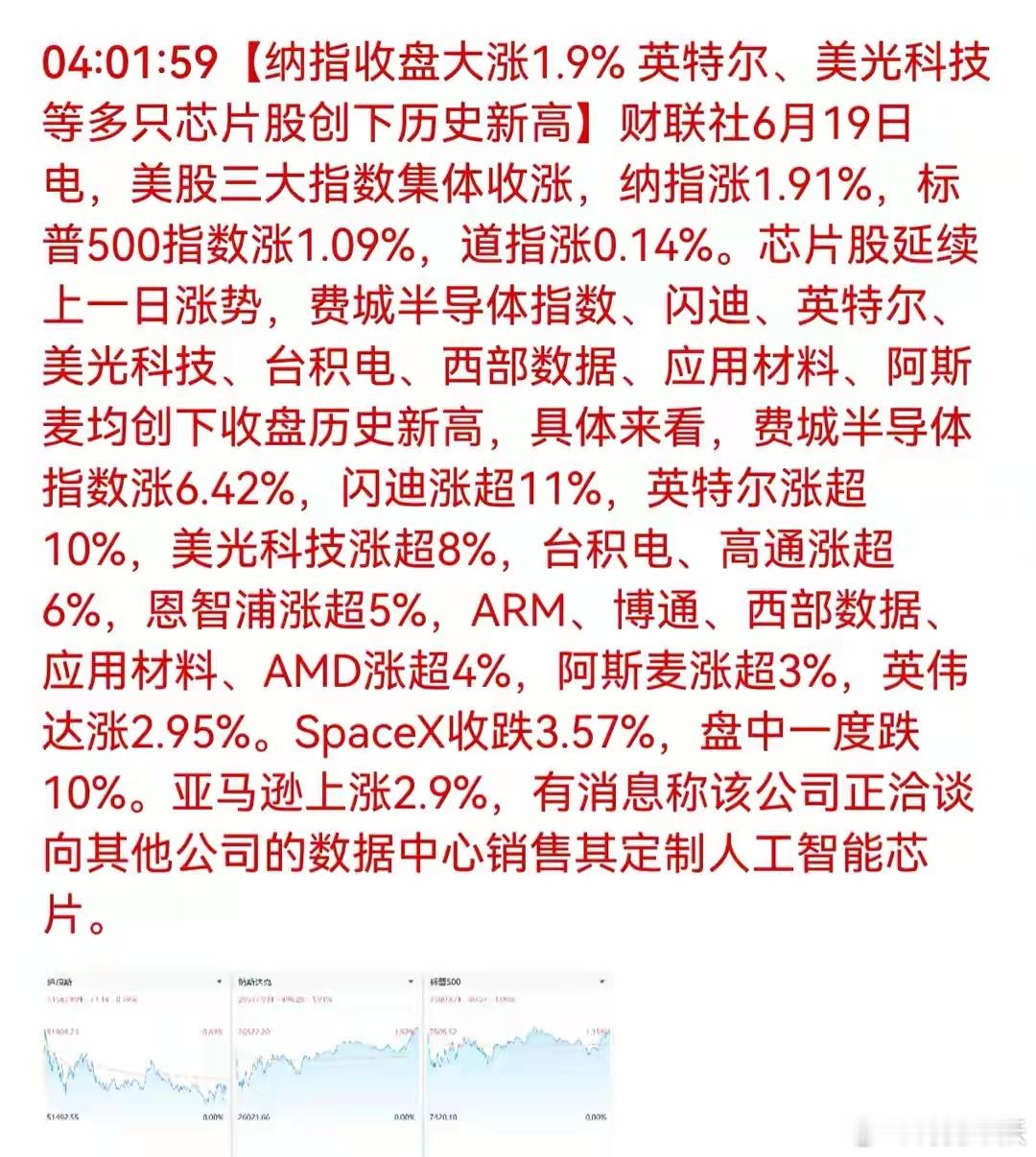 6月22日利好：芯片美股a股[超话]股票股市 美股芯片股的暴涨对A股主要是情绪提