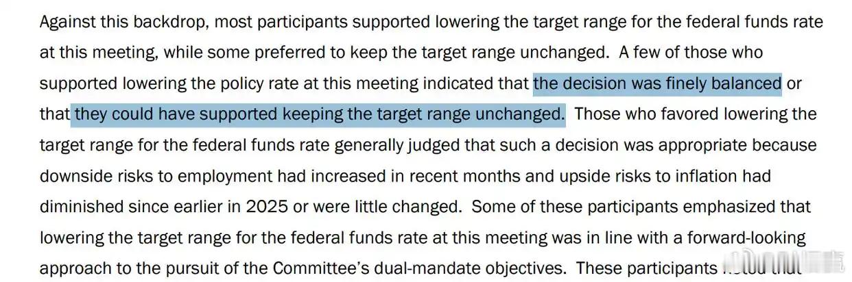 美联储12月降息“靴子”落地，未来走向存悬念美联储12月货币政策会议纪要透露关键