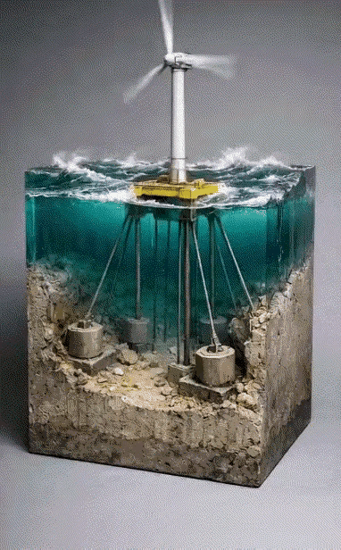 海上风力发电机的底部结构原来是这样！ 