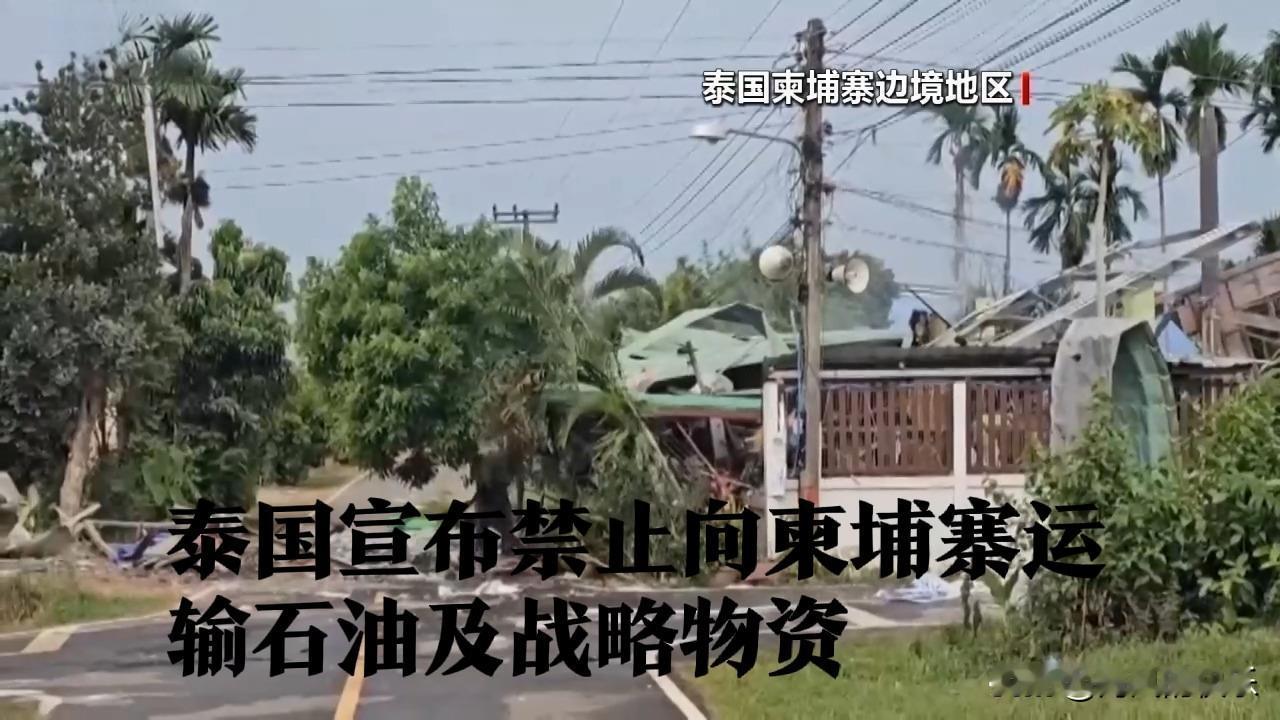 泰国宣布禁止向柬埔寨运输石油及战略物资

   据外媒报道当地时间17日，泰国国