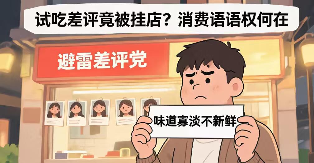 一份“少油少盐”的差评，竟被店家挂在门口“示众”：免费的午餐，就该闭嘴吗？
这几