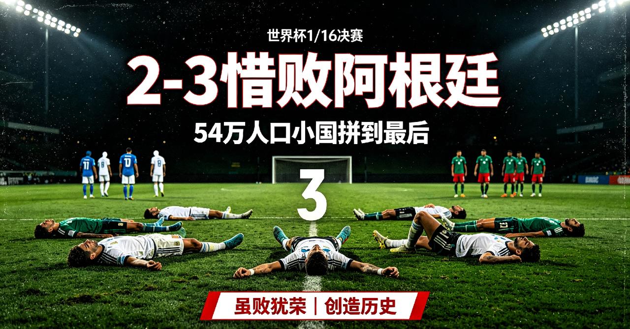 虽败封神！54万人口小国拼到最后一刻，输球却赢得全世界尊重
 
北京时间7月4日