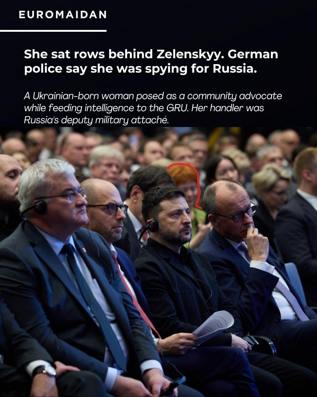 乌克兰UA  德国安全部门逮捕了一名女子——她曾在去年12月柏林一场经济论坛上，