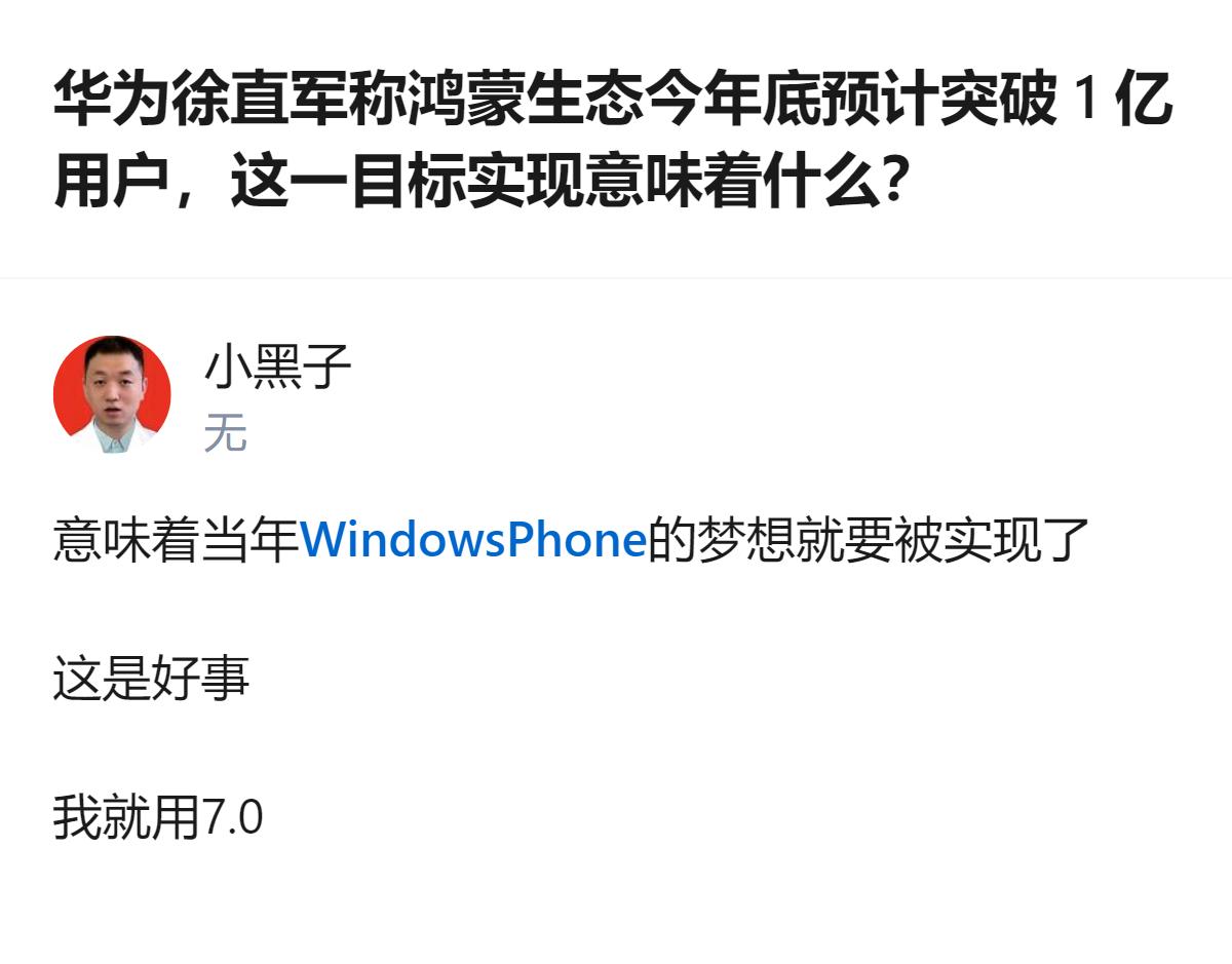 很难用一句话下结论，但有一点挺明显：鸿蒙生态破亿的意义，不止是用户数的增长，更是