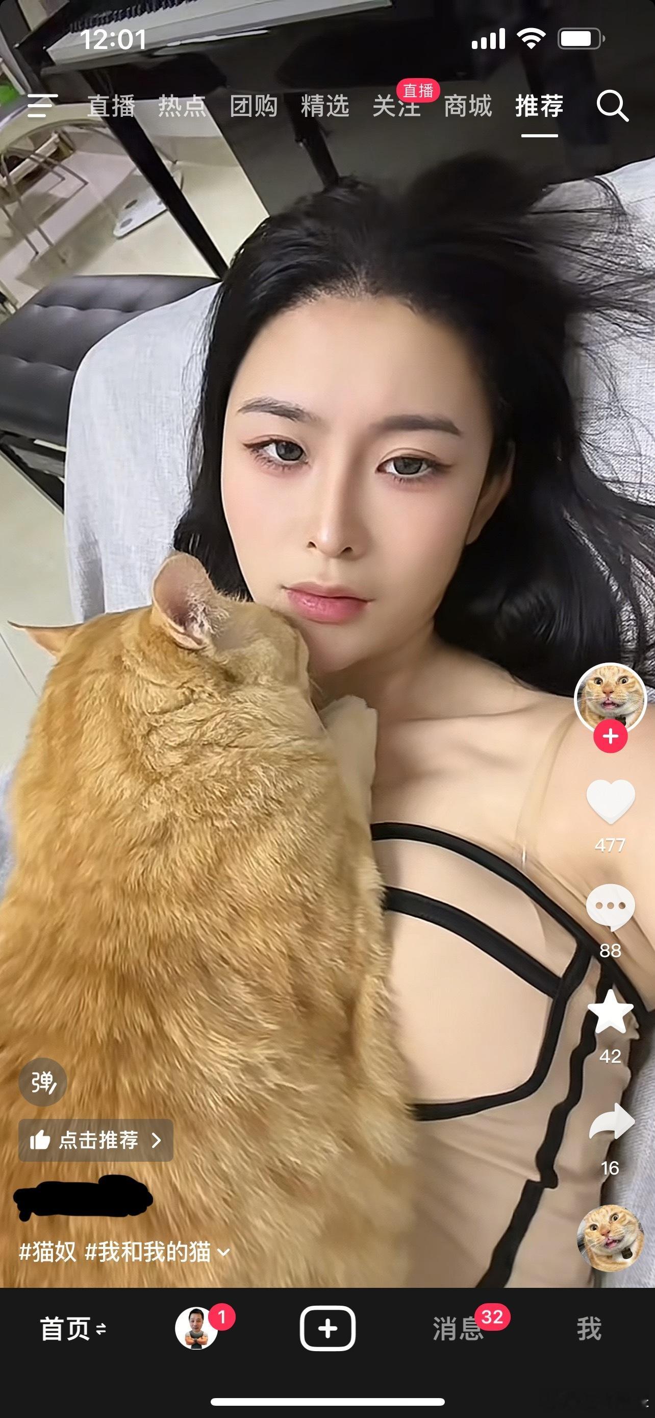 我的女粉丝，她买了科技股。猫喜欢她。 