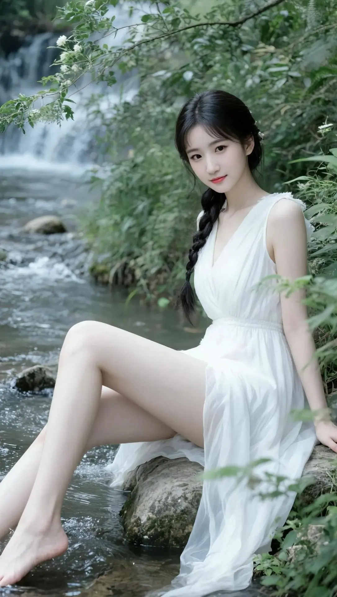 AI河畔森系写真 ai创作