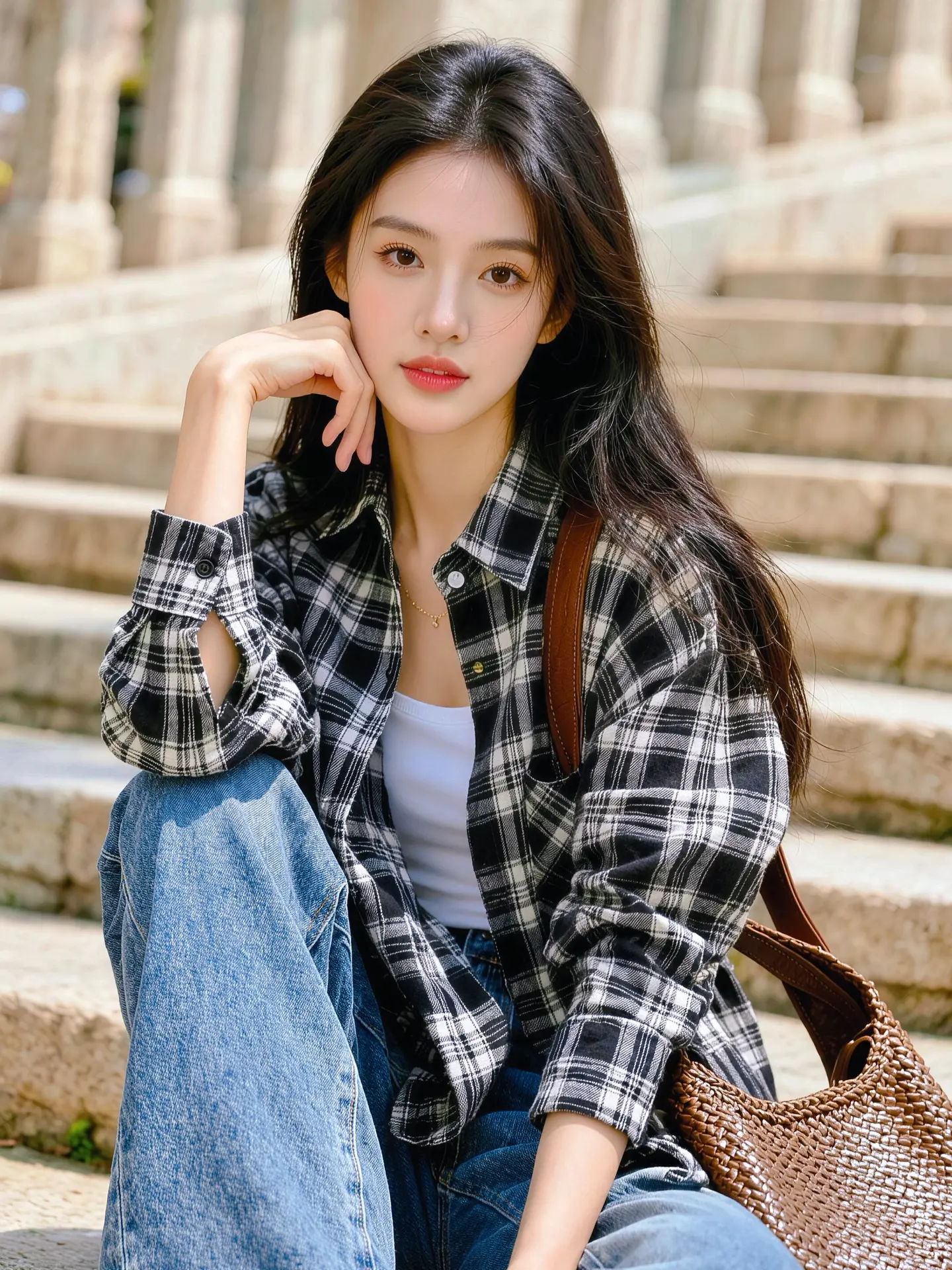 随变ai随便玩 AI创作特效 玩法合伙人计划 随变一拍都很夯 复古港味格子衬衫