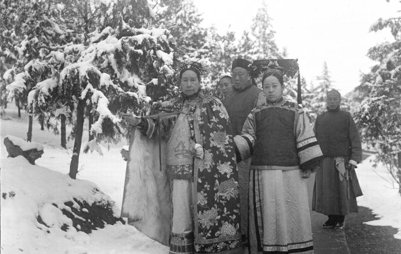 1894年冬天，慈禧前往颐和园德和楼看戏。途中，她突然停下轿辇，指着树上的葡萄说