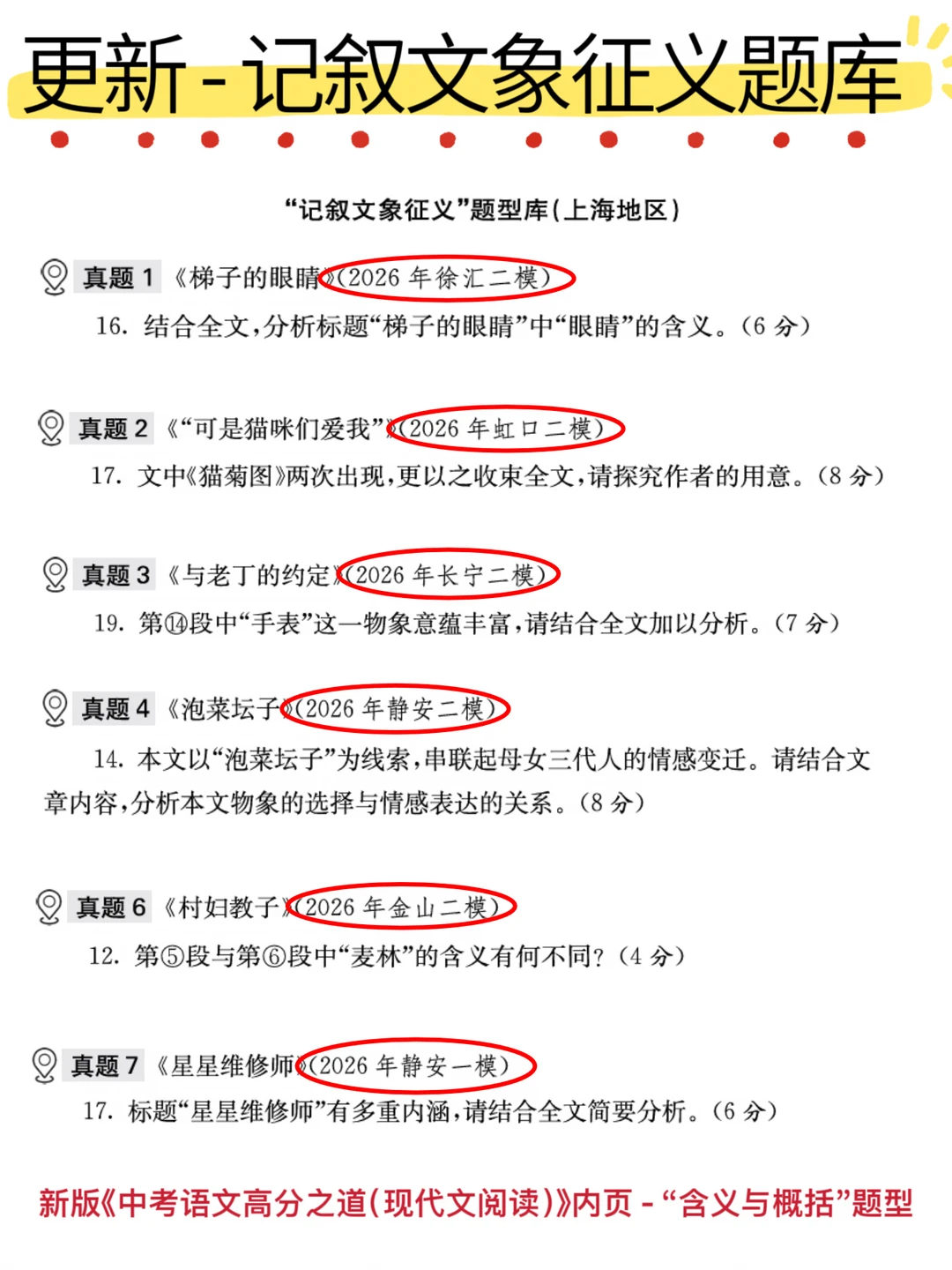 《现代文阅读》重要更新一览（2026年7月）