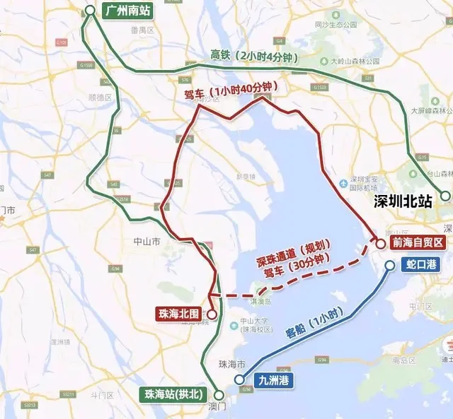 深珠城际规划线路示意图