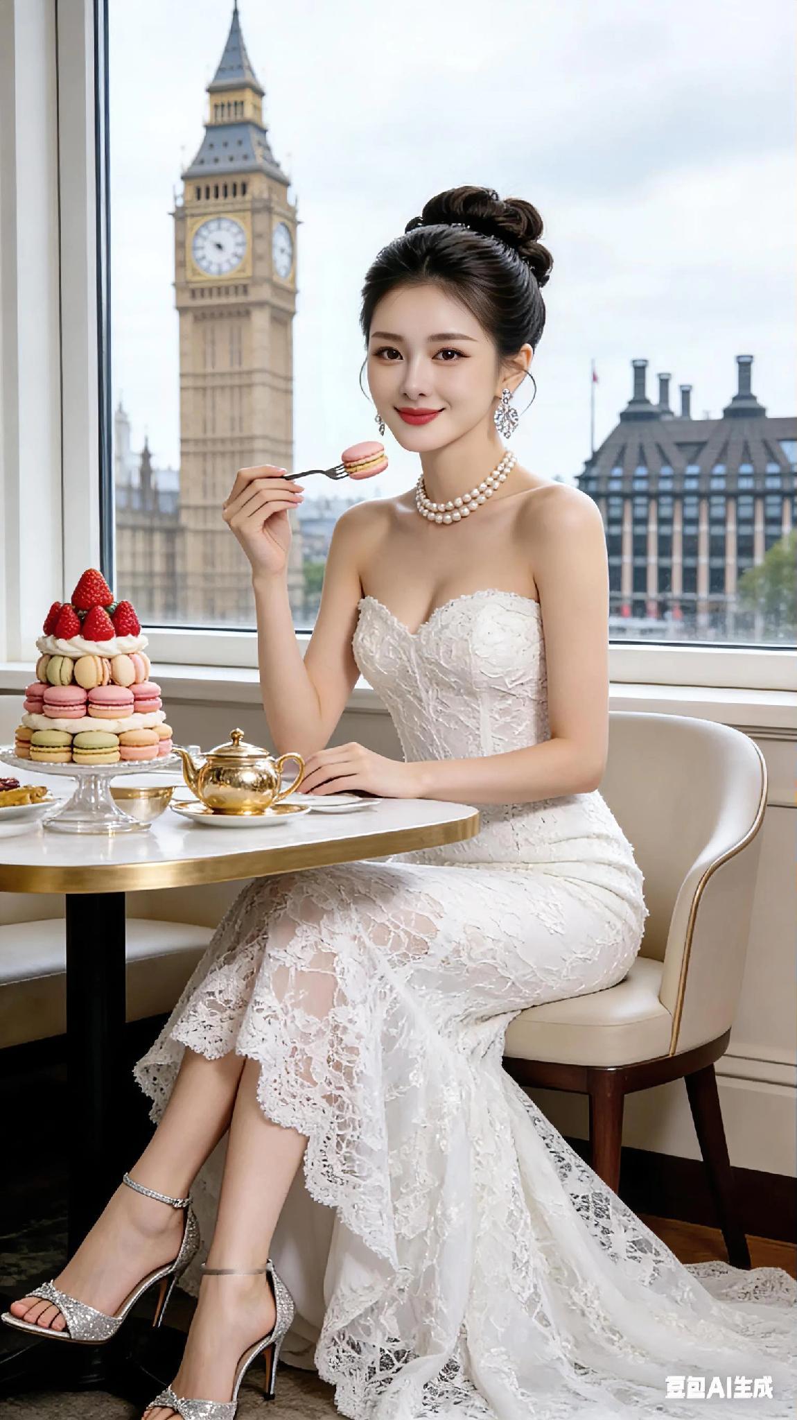 她的美丽宛如幽静的古画，清新脱俗，令人陶醉，将中式婚礼装点得更加浪漫而富有韵味。