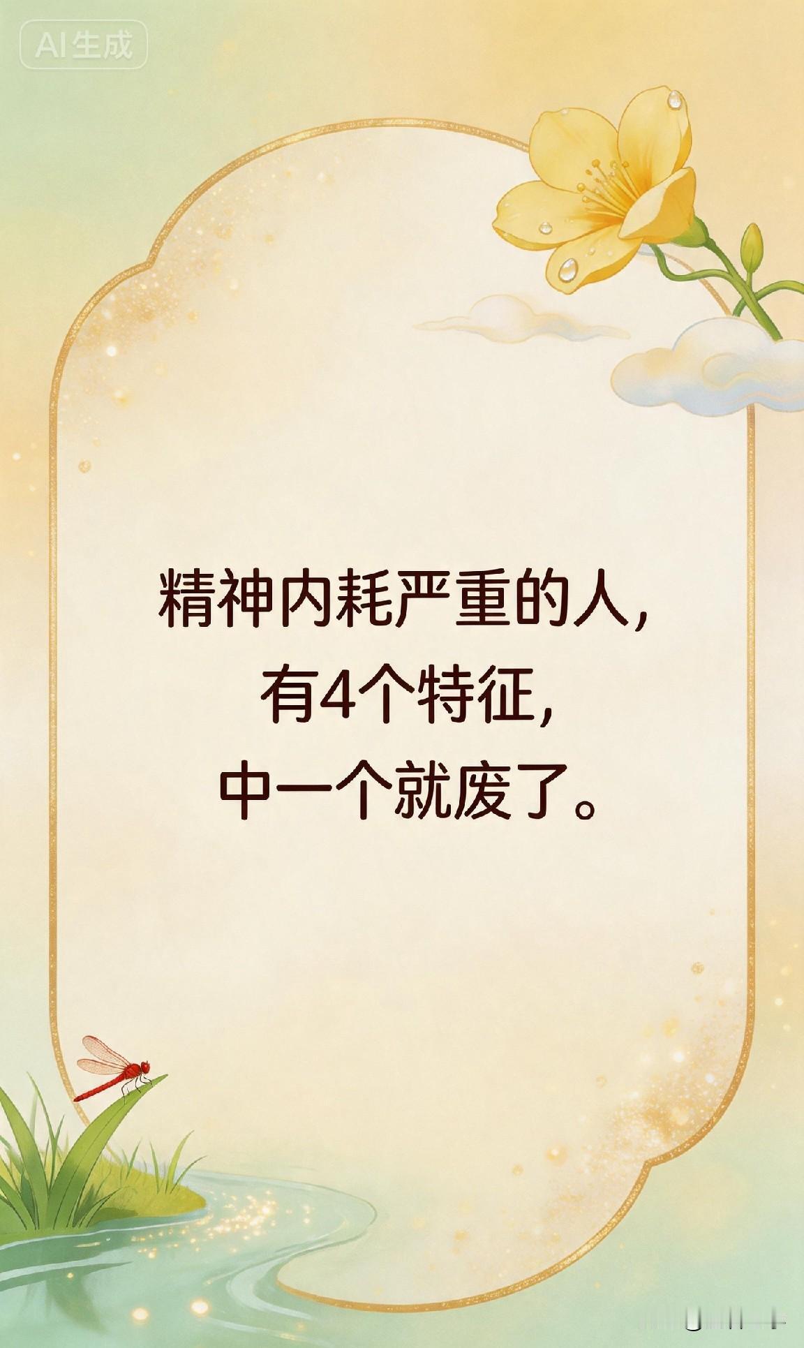 精神内耗严重的人，有4个特征，中一个就废了。

你有没有觉得，自己什么都没干，却