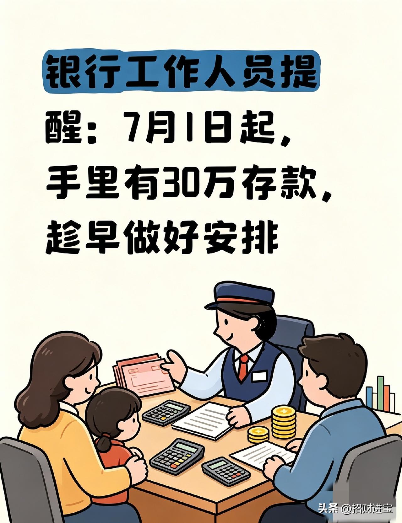 银行内部员工悄悄提醒所有人！
​​7月1日开始，银行存款监管、风控核查、存款规则