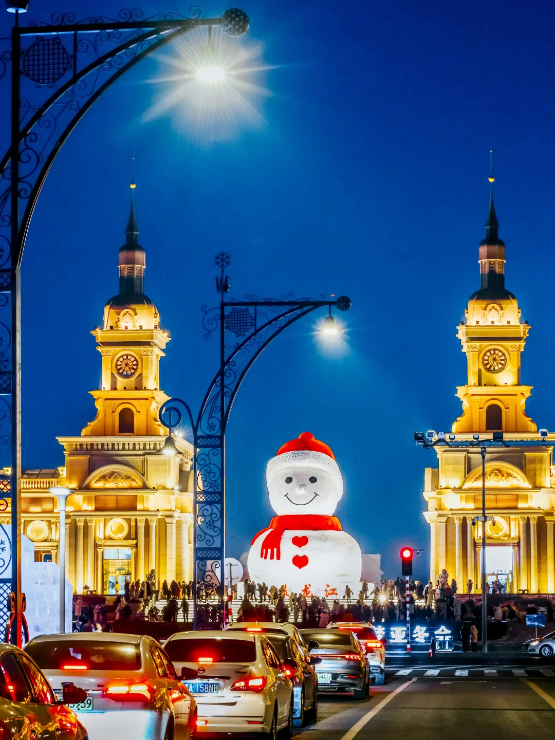 抄作业❗哈尔滨音乐长廊大雪人拍照位置大全