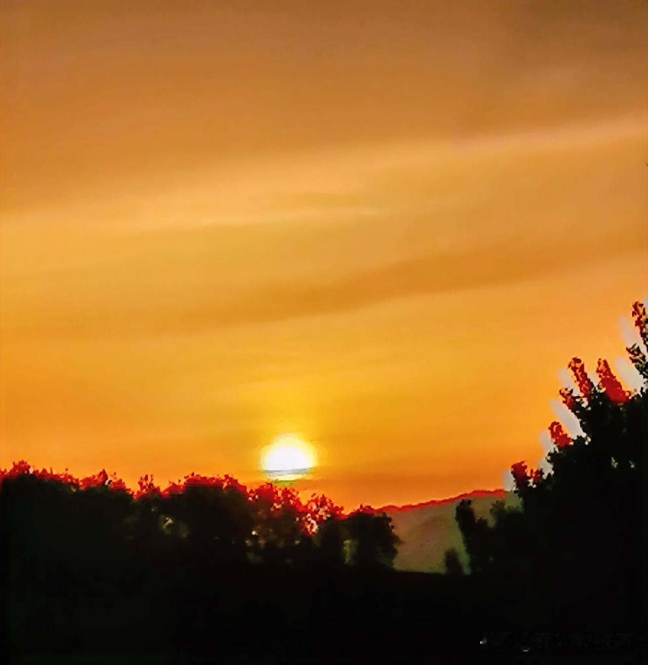 《夕阳西下（李林4月22日摄于汉中城固）》