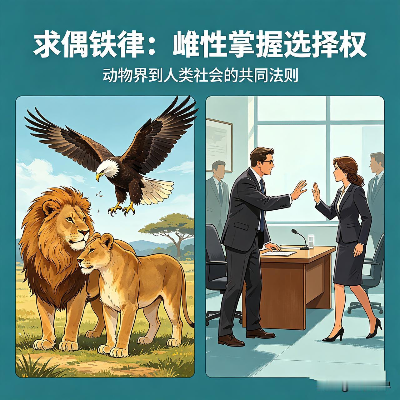 别以为雄性天生强势，就能为所欲为？错！在求偶这件事上，再凶猛的雄性也得看雌性脸色