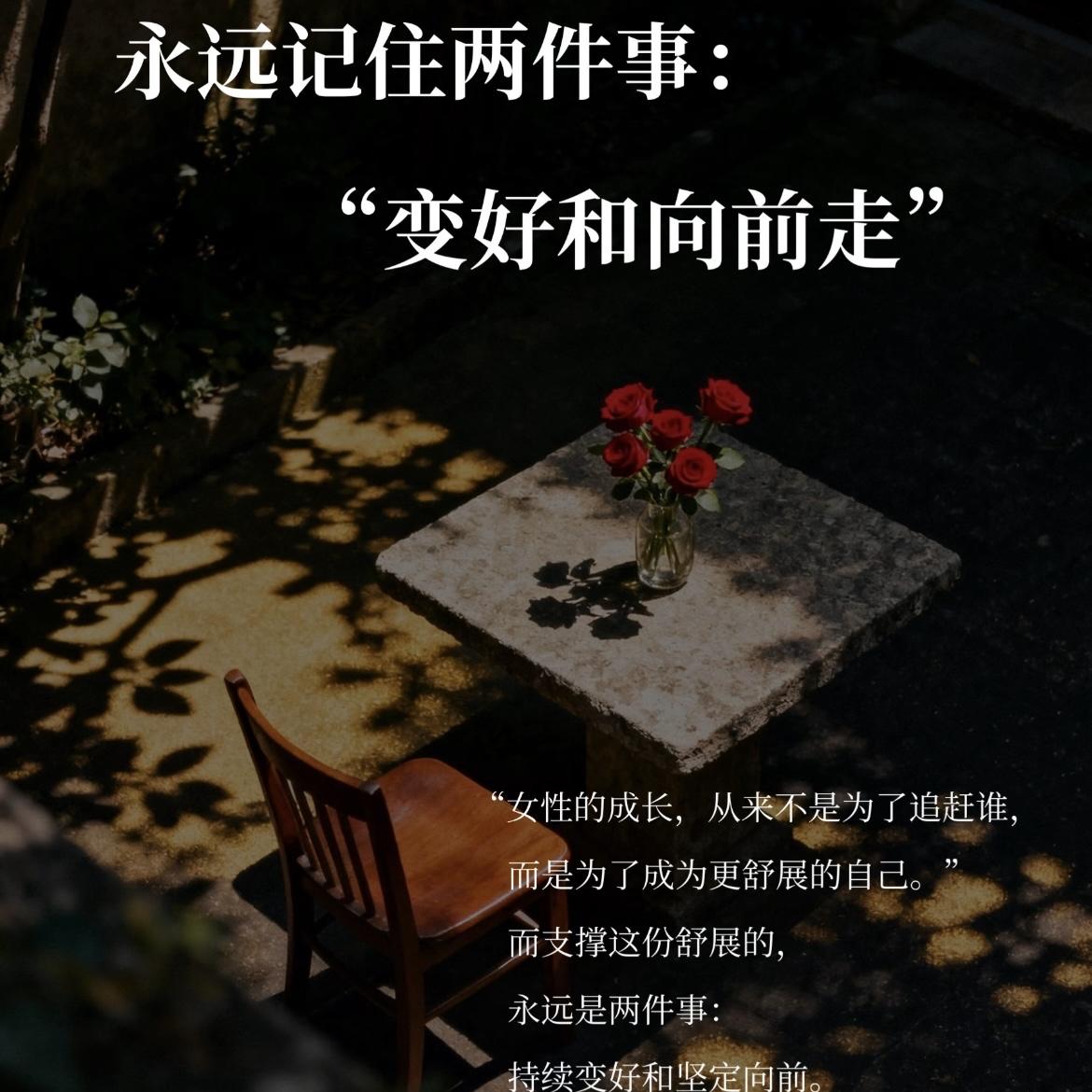 永远记住两件事：变好和向前走✨
浪漫生活的记录者
	
刷到过一句很戳心的话：
“