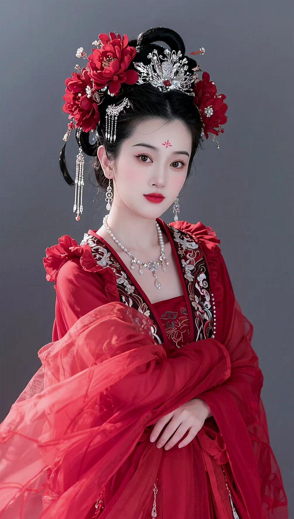 AI红纱美人照 抖音ai创作谁拍谁好看 抖音玩法合伙人计划 拍同款上热门 @D0