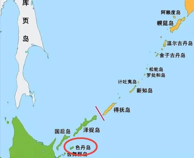 色丹岛位于日本北海道根室半岛纳纱布岬东约73公里处，是日本和俄罗斯争议岛屿，目前