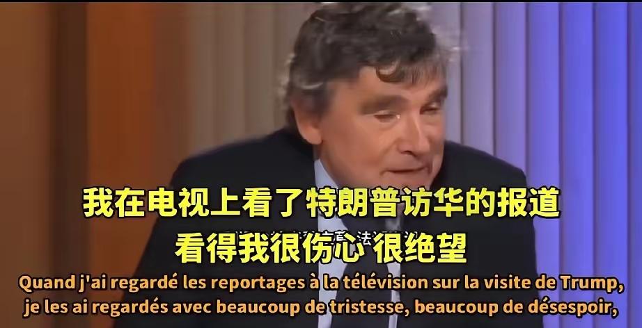 5月23日，前法国驻华大使说；我在电视上看到了特朗普访华的报道，看的我很伤心，很