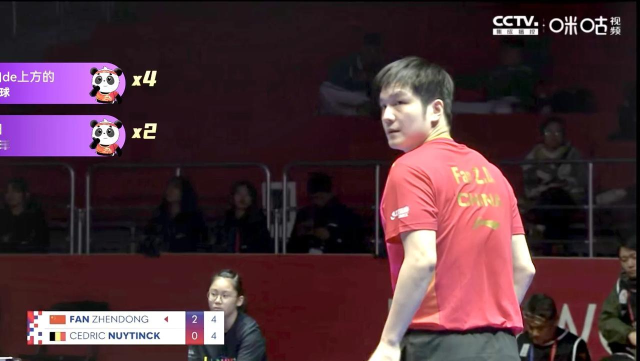 #春节档看什么# 
世乒赛首秀：樊振东3：0（11-5，11-6，11-6）比利