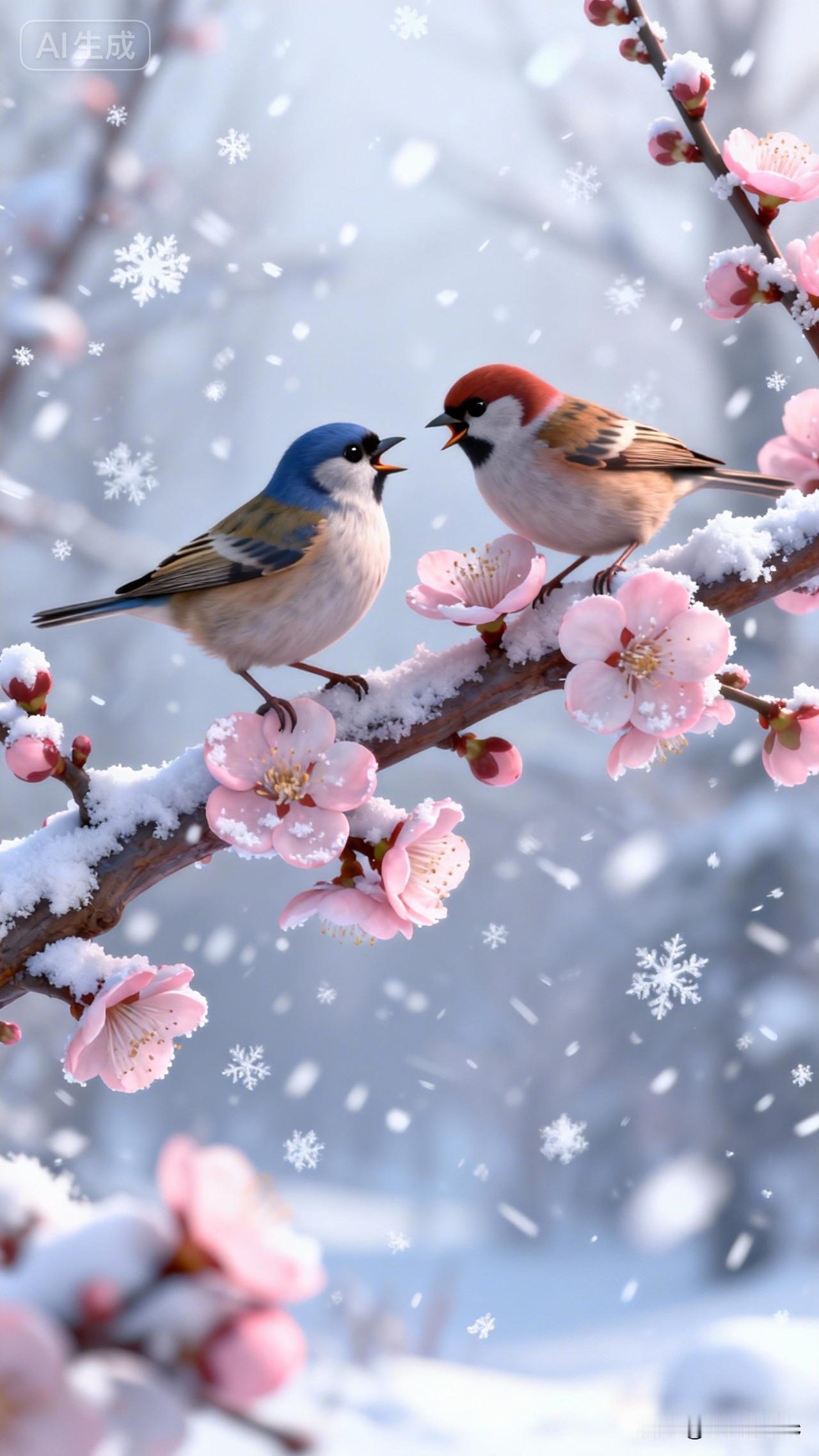 梅园春雪
 
朔风卷雪落寒林，千树凋零万径深。
独有梅梢凝艳色，粉英疏影破琼沉。