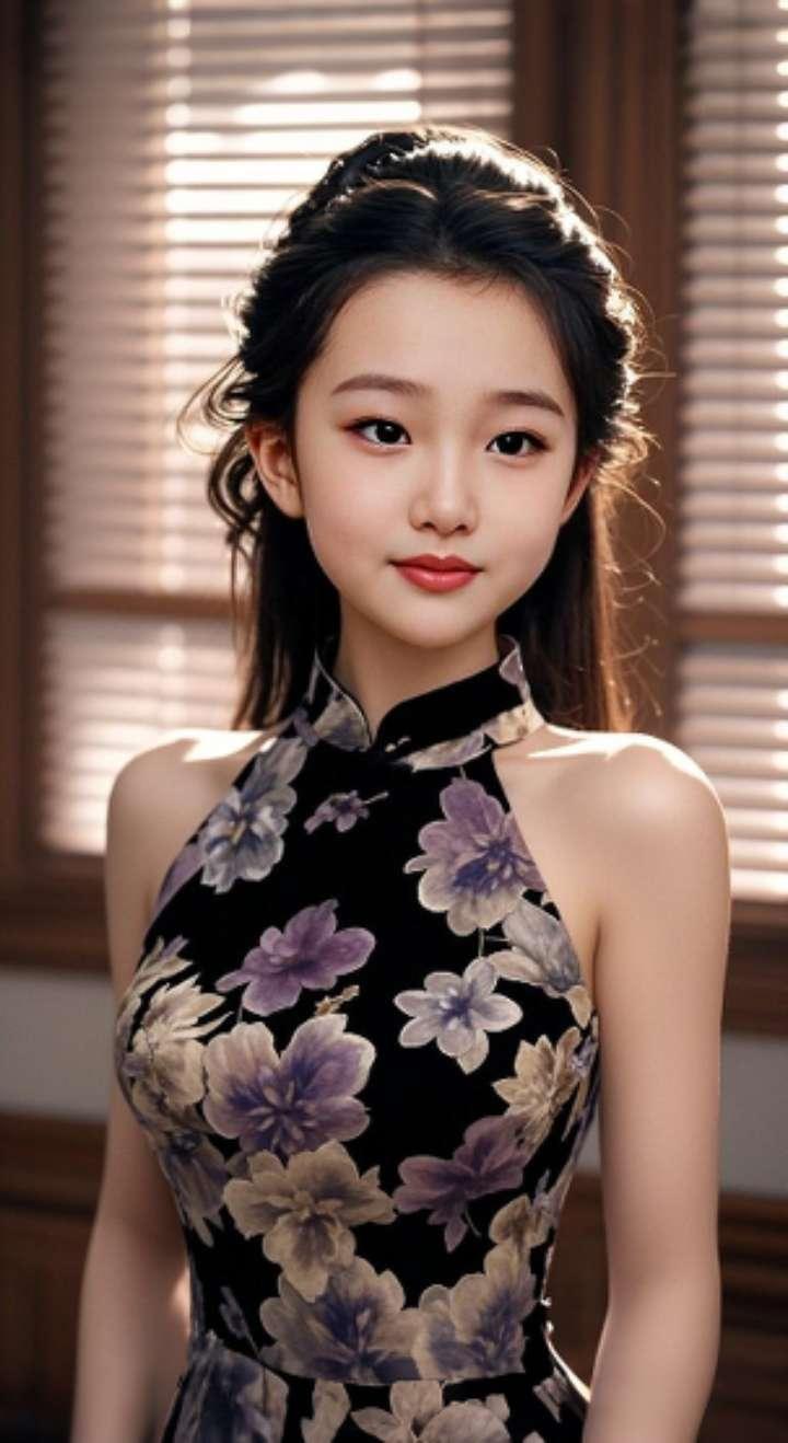 AI扩图 AI华服佳人